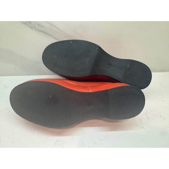 Free People Size 37 Winston Rust Platform Leather Mule Loafer Clog - Picture 9 of 9